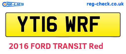 YT16WRF are the vehicle registration plates.