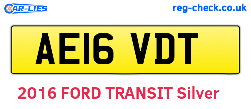 AE16VDT are the vehicle registration plates.