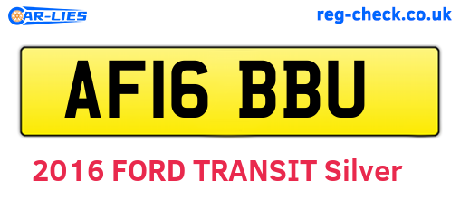 AF16BBU are the vehicle registration plates.