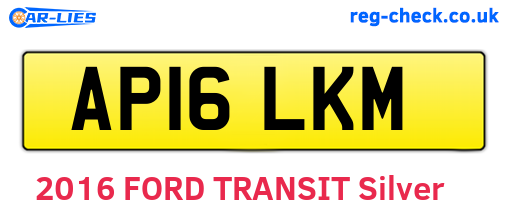 AP16LKM are the vehicle registration plates.