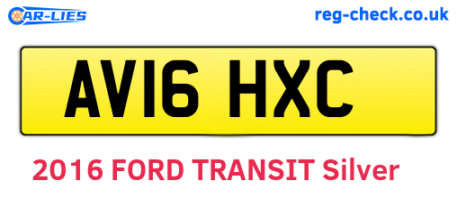 AV16HXC are the vehicle registration plates.