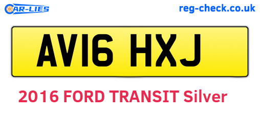 AV16HXJ are the vehicle registration plates.