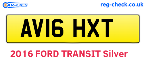 AV16HXT are the vehicle registration plates.