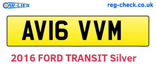 AV16VVM are the vehicle registration plates.