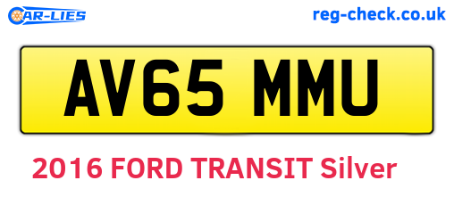 AV65MMU are the vehicle registration plates.