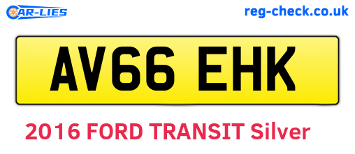 AV66EHK are the vehicle registration plates.