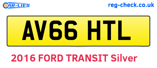 AV66HTL are the vehicle registration plates.