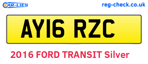 AY16RZC are the vehicle registration plates.
