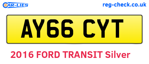 AY66CYT are the vehicle registration plates.