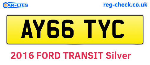 AY66TYC are the vehicle registration plates.