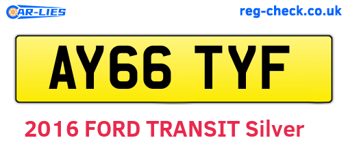 AY66TYF are the vehicle registration plates.