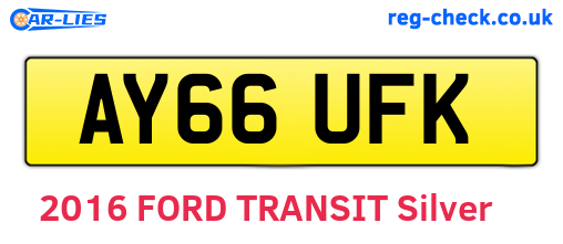 AY66UFK are the vehicle registration plates.