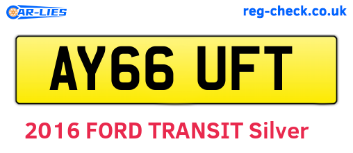 AY66UFT are the vehicle registration plates.