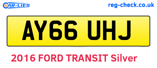 AY66UHJ are the vehicle registration plates.
