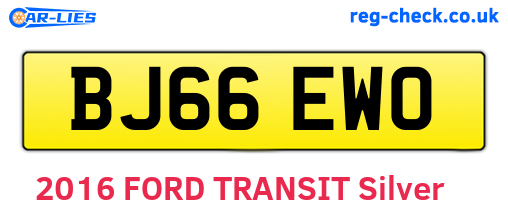BJ66EWO are the vehicle registration plates.
