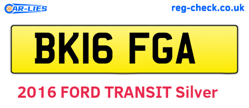 BK16FGA are the vehicle registration plates.