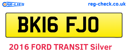 BK16FJO are the vehicle registration plates.