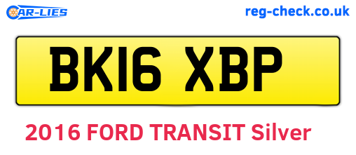 BK16XBP are the vehicle registration plates.