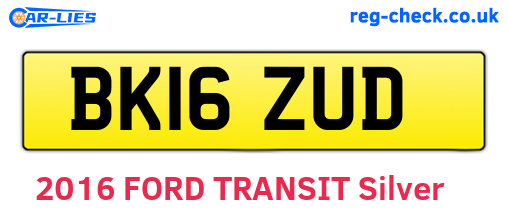 BK16ZUD are the vehicle registration plates.