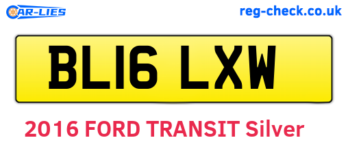 BL16LXW are the vehicle registration plates.