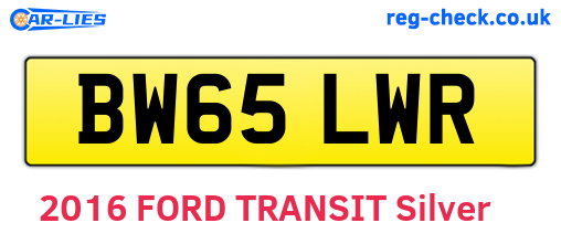 BW65LWR are the vehicle registration plates.