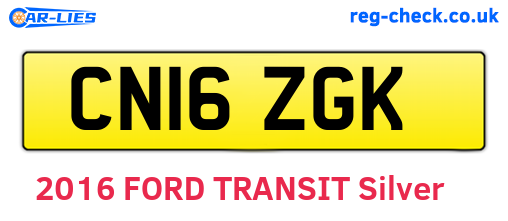 CN16ZGK are the vehicle registration plates.