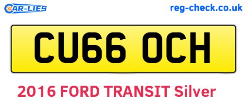 CU66OCH are the vehicle registration plates.