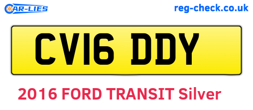 CV16DDY are the vehicle registration plates.
