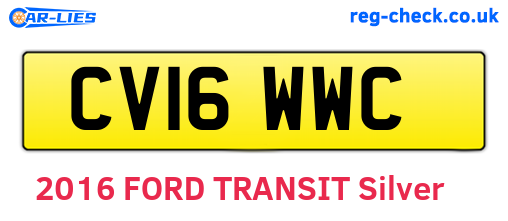 CV16WWC are the vehicle registration plates.