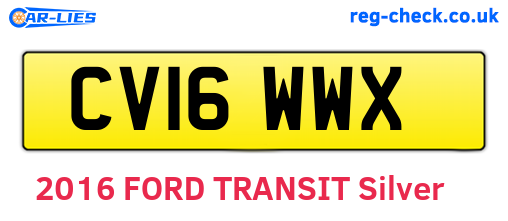 CV16WWX are the vehicle registration plates.