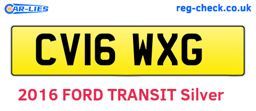 CV16WXG are the vehicle registration plates.