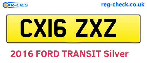CX16ZXZ are the vehicle registration plates.
