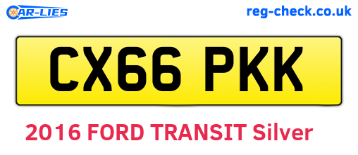 CX66PKK are the vehicle registration plates.