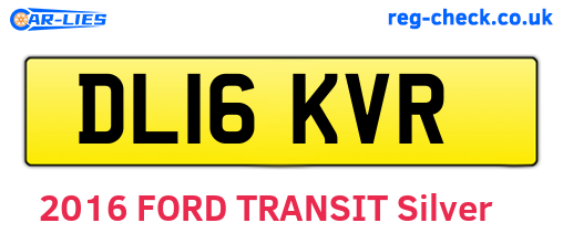 DL16KVR are the vehicle registration plates.