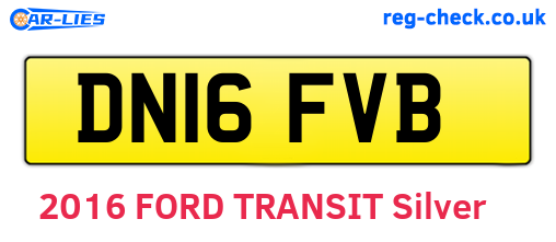 DN16FVB are the vehicle registration plates.