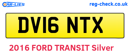 DV16NTX are the vehicle registration plates.