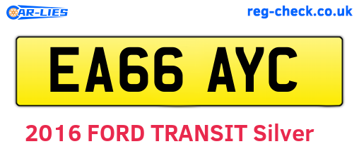 EA66AYC are the vehicle registration plates.