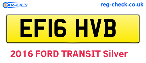 EF16HVB are the vehicle registration plates.