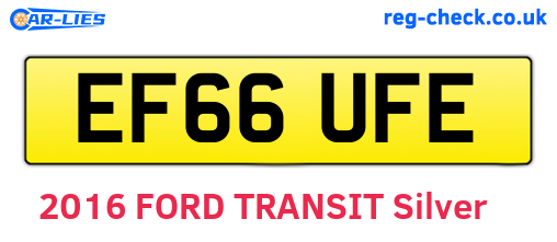 EF66UFE are the vehicle registration plates.