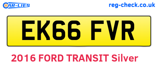 EK66FVR are the vehicle registration plates.