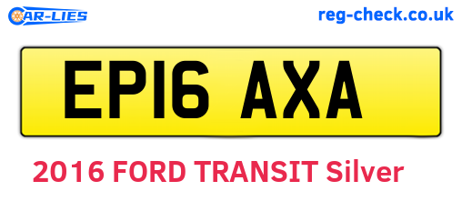 EP16AXA are the vehicle registration plates.