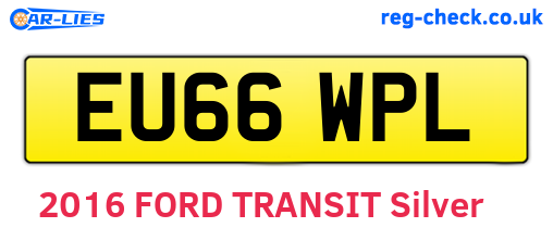 EU66WPL are the vehicle registration plates.
