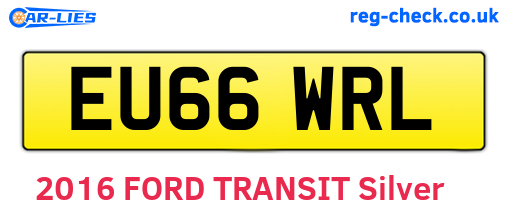 EU66WRL are the vehicle registration plates.