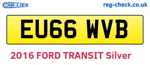 EU66WVB are the vehicle registration plates.
