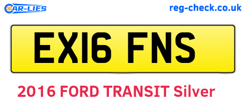 EX16FNS are the vehicle registration plates.