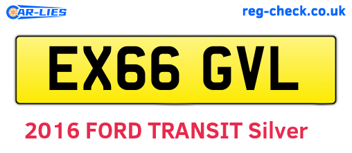 EX66GVL are the vehicle registration plates.