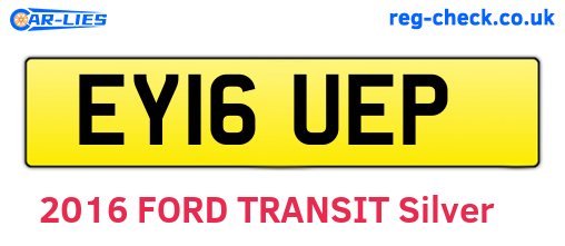 EY16UEP are the vehicle registration plates.
