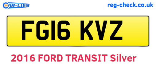 FG16KVZ are the vehicle registration plates.