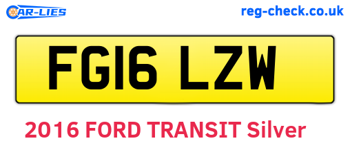 FG16LZW are the vehicle registration plates.