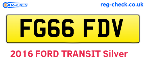 FG66FDV are the vehicle registration plates.